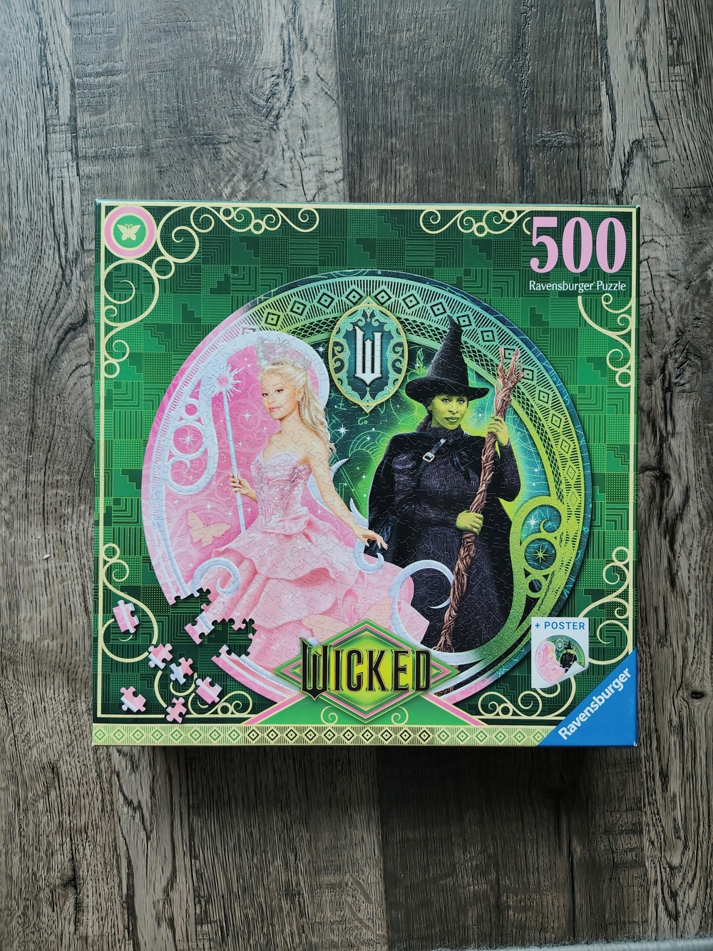 Ravensburger Wicked 500-Piece Puzzle – Pink & Green Artwork
